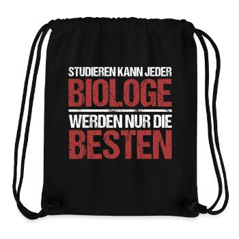 Anyone can study; Biologists are the best - Stanley/Stella Recycled Gym Bag - black - Front