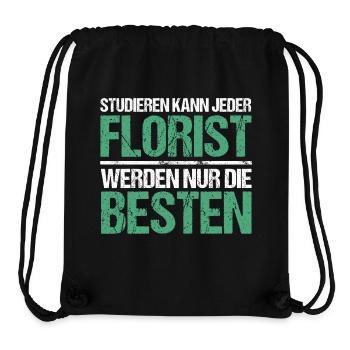 Tout le monde peut étudier - Florist Edition - Sac à cordon recyclé Stanley/Stella - noir - Devant