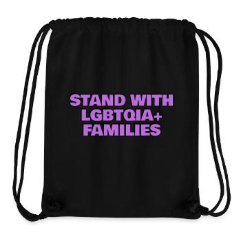 Stehen Sie an der Seite von LGBTQIA-Familien - Stanley/Stella recycelter Gym Bag - Schwarz - Vorne