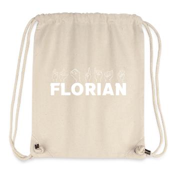 Sign language Florian - Stanley/Stella Recycled Gym Bag - natural - Front