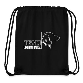 TEAM Langhaardackel Hunde Hund Wilsigns - Stanley/Stella recycelter Gym Bag - Schwarz - Vorne