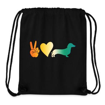 Hund Dackel - Stanley/Stella recycelter Gym Bag - Schwarz - Vorne