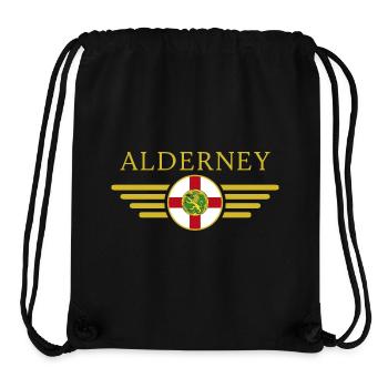 J’aime Aurigny, T-shirt design de style élégance - Sac à cordon recyclé Stanley/Stella - noir - Devant