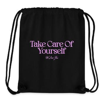 Take care of yourself saying - Stanley/Stella Recycled Gym Bag - black - Front