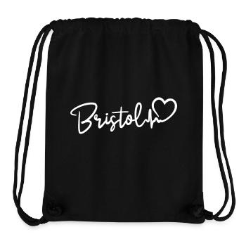 Bristol Herzschlag - Stanley/Stella recycelter Gym Bag - Schwarz - Vorne