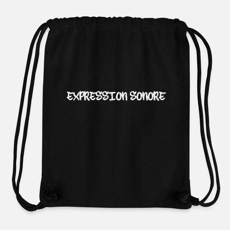 "Expression Sonore" - Sac à cordon recyclé Stanley/Stella - noir