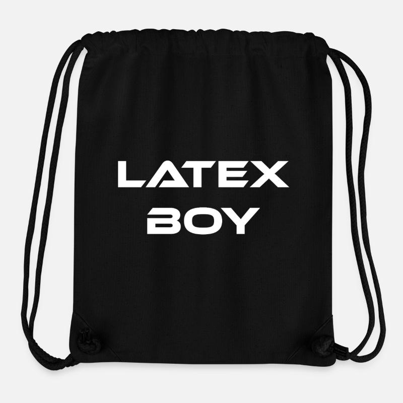 Conception de la police « Latex Boy » - Sac à cordon recyclé Stanley/Stella - noir