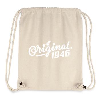 Original 1946 Geburtstagsgeschenk - Jahrgang 1946 - Stanley/Stella recycelter Gym Bag - Naturweiß - Vorne