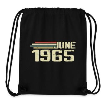 June 1965 Anniversary June 1965 June 1965 Birthday - Stanley/Stella Recycled Gym Bag - black - Front