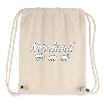 Norrland Lettering Silhouettes Sweden Region - Stanley/Stella Recycled Gym Bag - natural - Front
