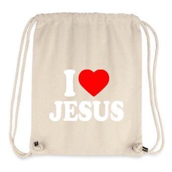 I love jesus - Stanley/Stella Recycled Gym Bag - natural - Front