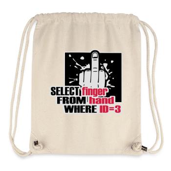 SELECT finger FROM hand - Stanley/Stella recycelter Gym Bag - Naturweiß - Vorne