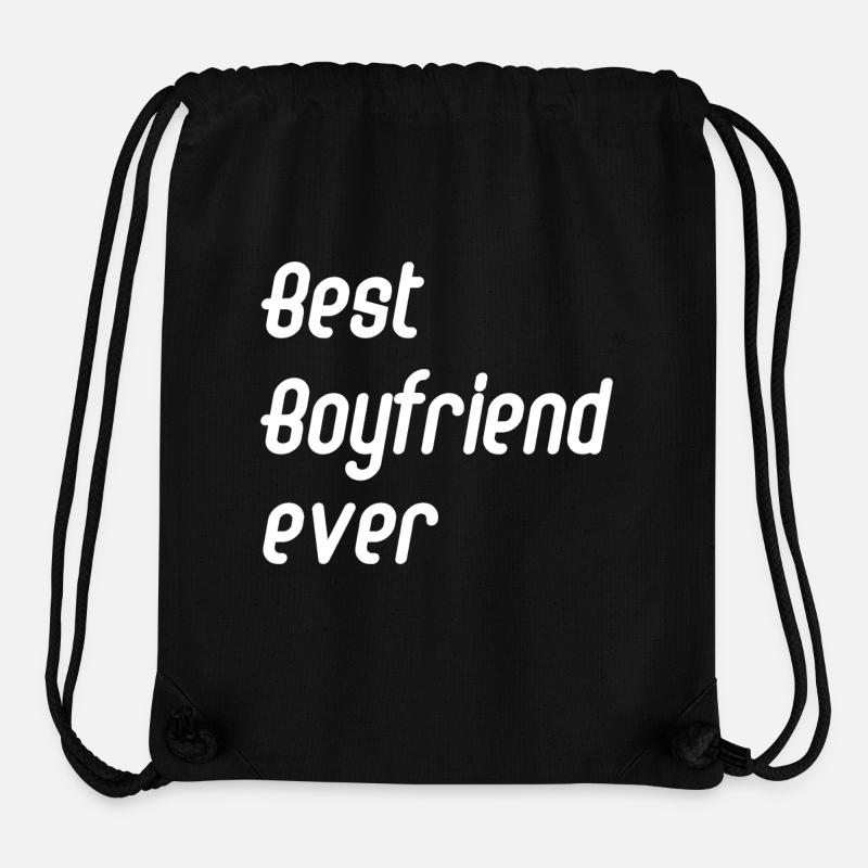 meilleur petit ami jamais - Sac à cordon recyclé Stanley/Stella - noir