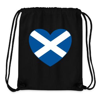 Scotland Flag Heart - Stanley/Stella Recycled Gym Bag - black - Front