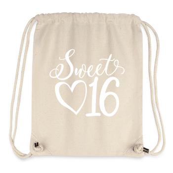 Sweet Sixteen Mignon cadeau de 16 ans - Sac à cordon recyclé Stanley/Stella - blanc naturel - Devant