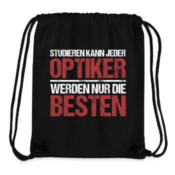 Anyone can study; Opticians are the best - Stanley/Stella Recycled Gym Bag - black - Front