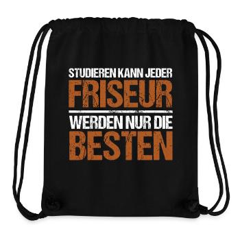 Tout le monde peut étudier - Édition Coiffeur - Sac à cordon recyclé Stanley/Stella - noir - Devant