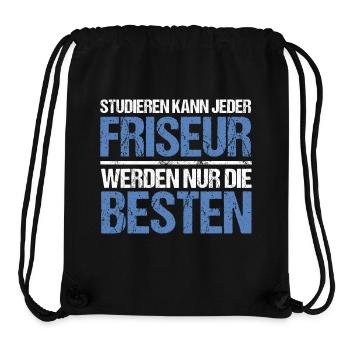 Tout le monde peut étudier - Édition Coiffeur - Sac à cordon recyclé Stanley/Stella - noir - Devant