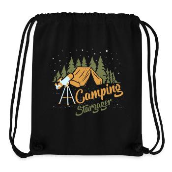 Camping Stargazer Stars Planets Astronomy - Stanley/Stella recycelter Gym Bag - Schwarz - Vorne