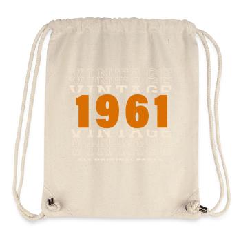 1961: Jahrgang - 63. Geburtstag - Stanley/Stella recycelter Gym Bag - Naturweiß - Vorne