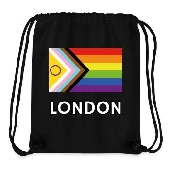 Inklusive Pride-Fortschrittsflagge London - Stanley/Stella recycelter Gym Bag - Schwarz - Vorne