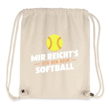 Mir reicht's Softball Fan Shirt Idee Spiel Hobby - Stanley/Stella recycelter Gym Bag - Naturweiß - Vorne