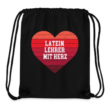Latein Lehrer mit Herz Danke Abschied Lateinlehrer - Stanley/Stella recycelter Gym Bag - Schwarz - Vorne