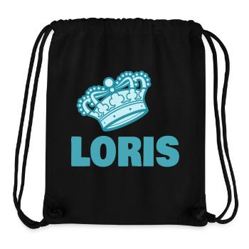Geschenk für Loris - Stanley/Stella recycelter Gym Bag - Schwarz - Vorne