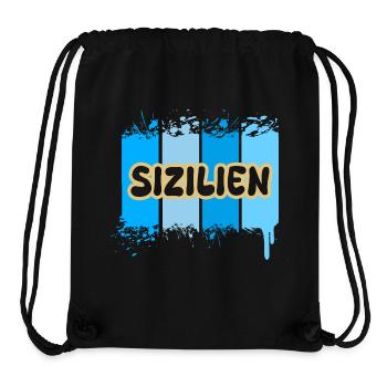Sizilien - Stanley/Stella recycelter Gym Bag - Schwarz - Vorne