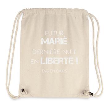 Futur marié, dernière nuit en liberté! - Sac à cordon recyclé Stanley/Stella - blanc naturel - Devant