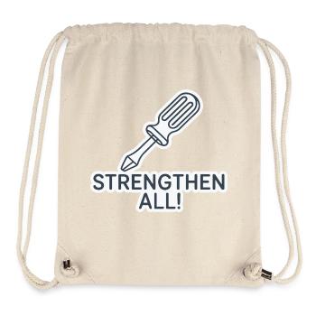 STRENGTHEN ALL - Stanley/Stella Recycled Gym Bag - natural - Front
