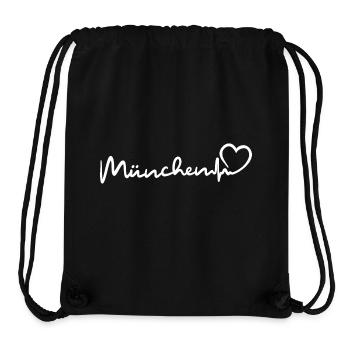München Herzschlag - Stanley/Stella recycelter Gym Bag - Schwarz - Vorne