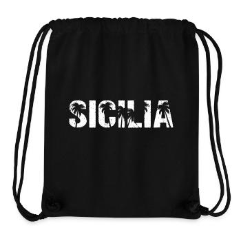 Sicilia Palm Islands Sicile - Sac à cordon recyclé Stanley/Stella - noir - Devant