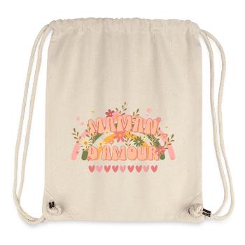 Fête des mères Maman d'amour style groovy original - Sac à cordon recyclé Stanley/Stella - blanc naturel - Devant