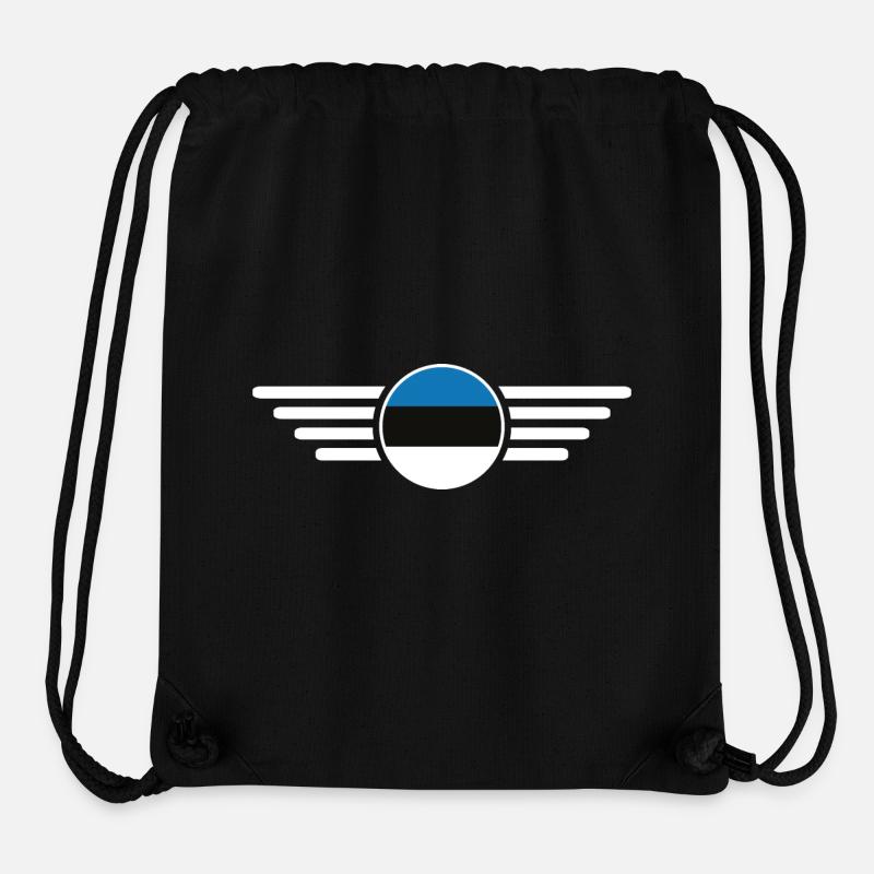Estonie Style Design T-shirt - Sac à cordon recyclé Stanley/Stella - noir