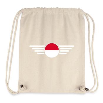 Monaco Stil Design T-Shirt - Stanley/Stella recycelter Gym Bag - Naturweiß - Vorne