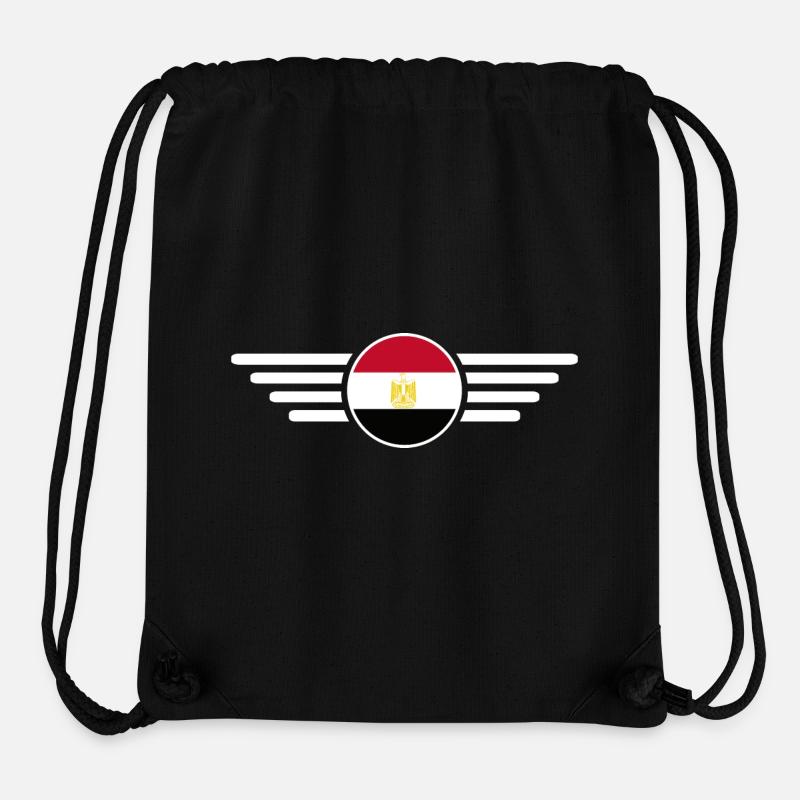 T-shirt de conception de style égyptien - Sac à cordon recyclé Stanley/Stella - noir