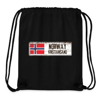 Kristiansand Norwegen Flagge - Stanley/Stella recycelter Gym Bag - Schwarz - Vorne