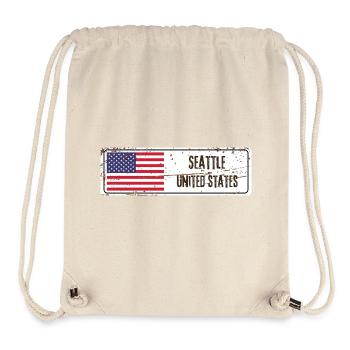 Seattle United States - Stanley/Stella Recycled Gym Bag - natural - Front