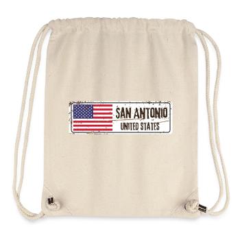 San Antonio Flagge - Stanley/Stella recycelter Gym Bag - Naturweiß - Vorne