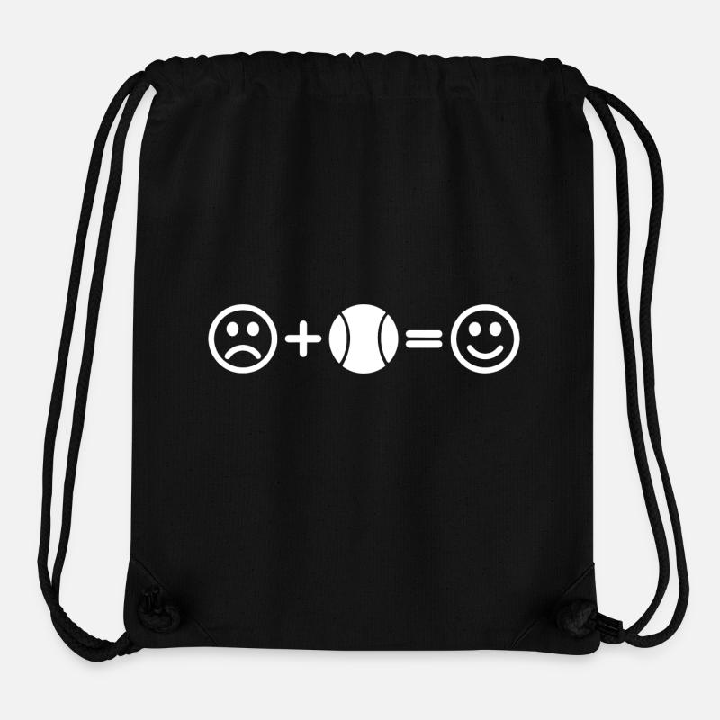 Tennis Smileys - Stanley/Stella Recycled Gym Bag - black