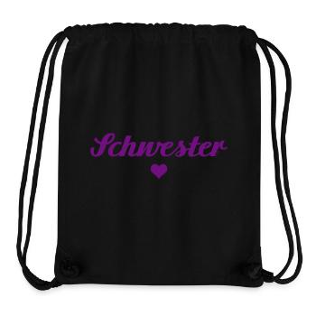 Sister Heart Violet - Stanley/Stella Recycled Gym Bag - black - Front