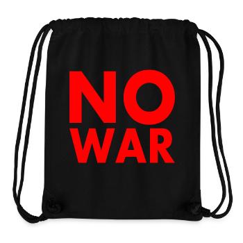 No war - Stanley/Stella Recycled Gym Bag - black - Front