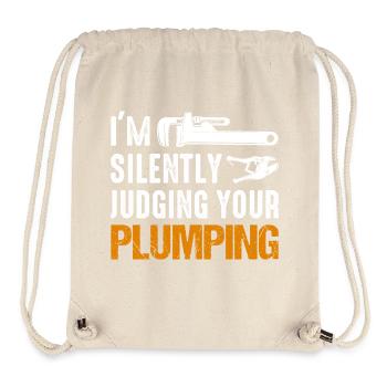I'm Silently Judging Your Plumping Plumber Pipefit - Stanley/Stella Recycled Gym Bag - natural - Front