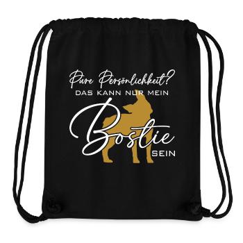 Bostie Boston Terrier pure Persönlichkeit - Stanley/Stella recycelter Gym Bag - Schwarz - Vorne