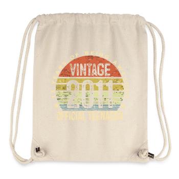 Vintage 2011 Official Teenager 13th Birthday Gifts - Sac à cordon recyclé Stanley/Stella - blanc naturel - Devant