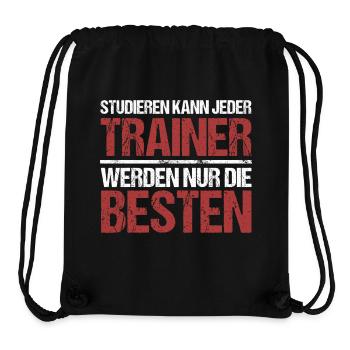 Anyone can study; Coaches are the best - Stanley/Stella Recycled Gym Bag - black - Front
