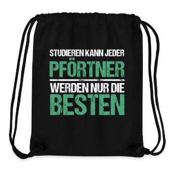 Studieren kann jeder - Pförtner Edition - Stanley/Stella recycelter Gym Bag - Schwarz - Vorne
