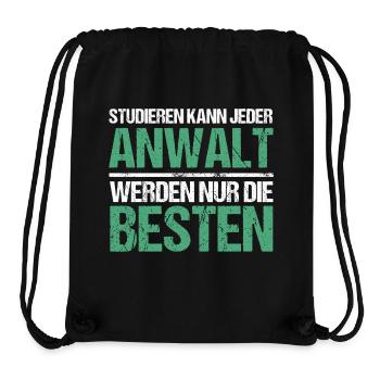 Anyone can study - Lawyer Edition - Stanley/Stella Recycled Gym Bag - black - Front