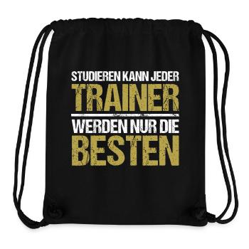 Tout le monde peut étudier - Trainer Edition - Sac à cordon recyclé Stanley/Stella - noir - Devant